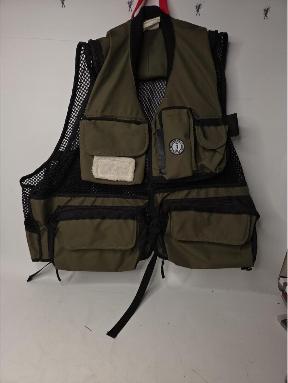 Vintage Mustang Survival Inflatable Fishing Vest Life Jacket XXL Excellent